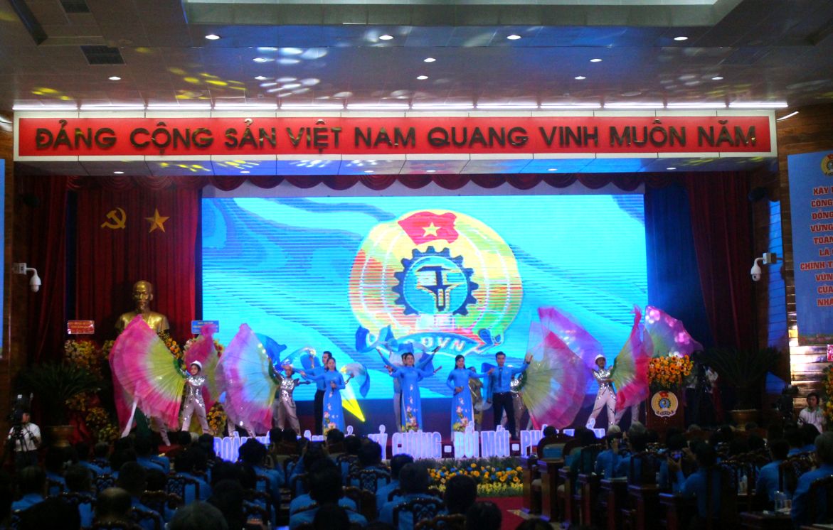 Quang cảnh Đại hội Công đoàn tỉnh Đồng Tháp lần thứ I, nhiệm kỳ 2025-2030. Ảnh: Thanh Mai