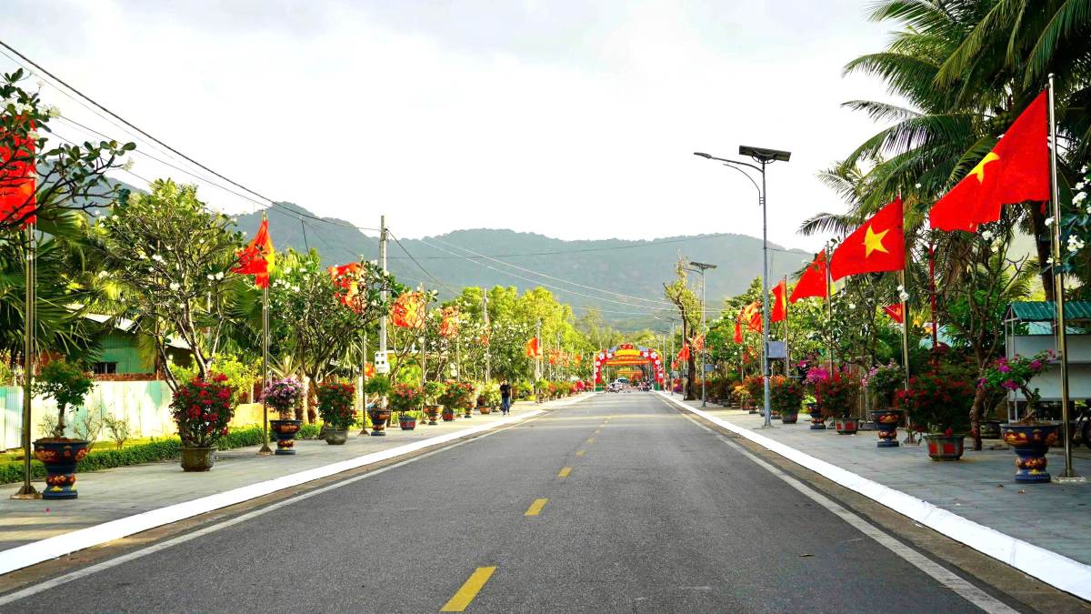 Overview of the "Nation Flag Road - Con Dao Flower Road" project. Photo: Nam Ngoc