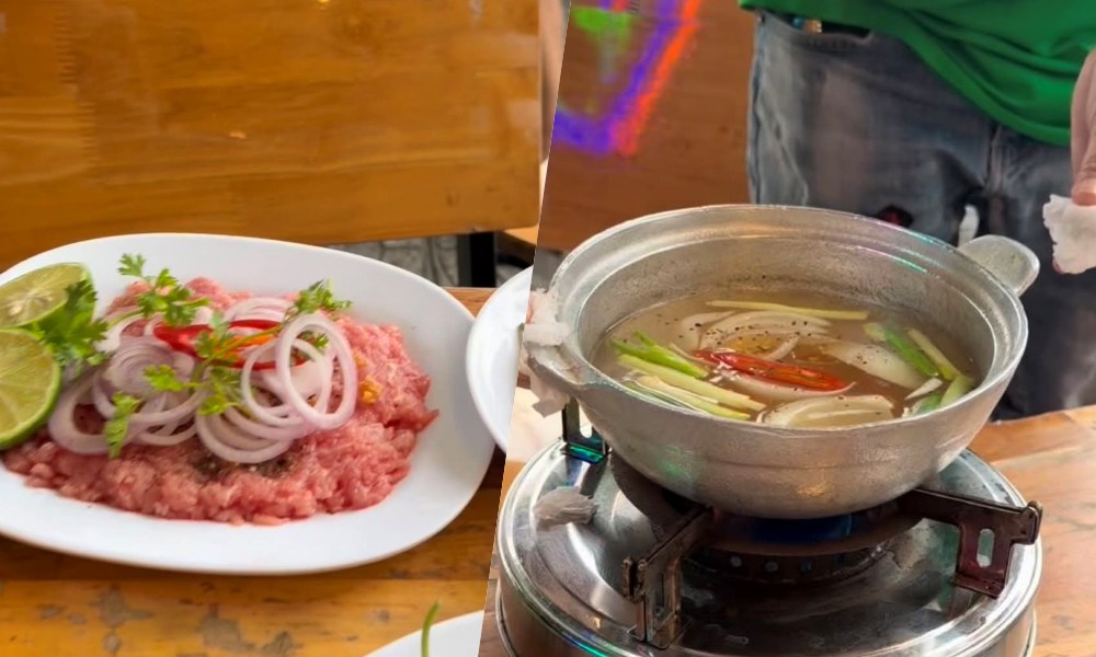 Rach Gia beef and okra soup. Photo: Cut from video.
