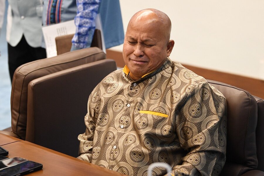 A shooting occurred in the Philippine Senate on May 13 in the context of the ICC trying to arrest Senator Ronald dela Rosa (photo). Photo: AFP