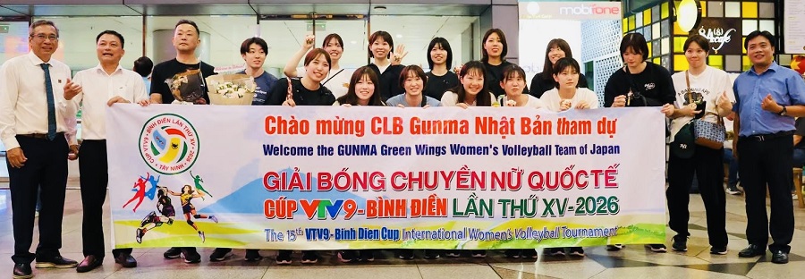 International volleyball teams have come to Tay Ninh to participate in the 2026 VTV9-Binh Dien Cup. Photo: VTVBDLA