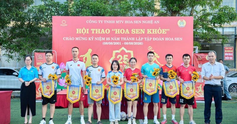 Hoa Sen Nghe An Trade Union opens "Hoa Sen Khoẻ 2026" sports festival