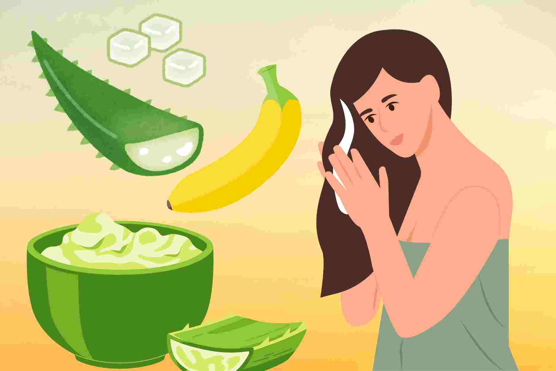 How to make hair masks from bananas and aloe vera