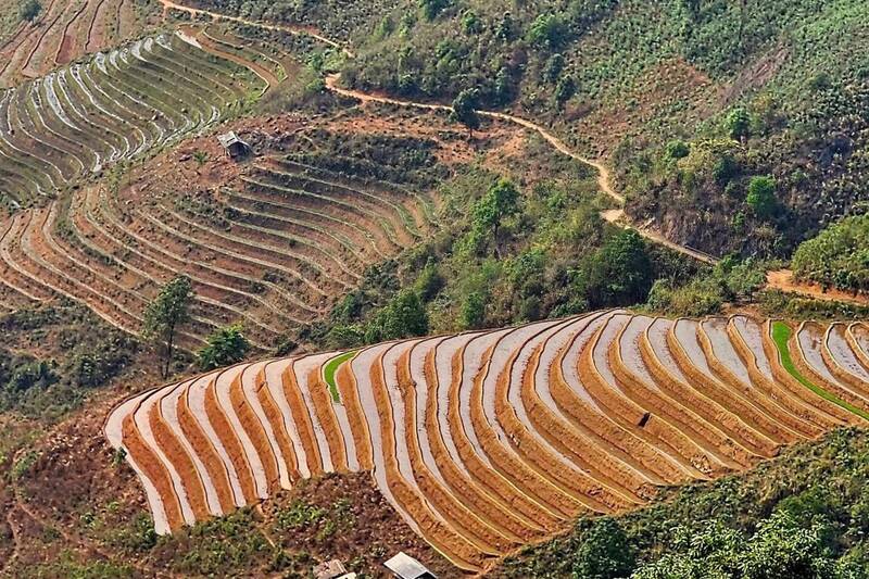  Ruộng bậc thang xã Xím Vàng, tỉnh Sơn La mùa nước đổ đẹp như tranh vẽ. Ảnh: Quốc Thắng