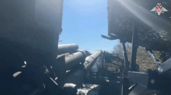 Russian artillery attacks Ukrainian stronghold. Photo: Russian Ministry of Defense