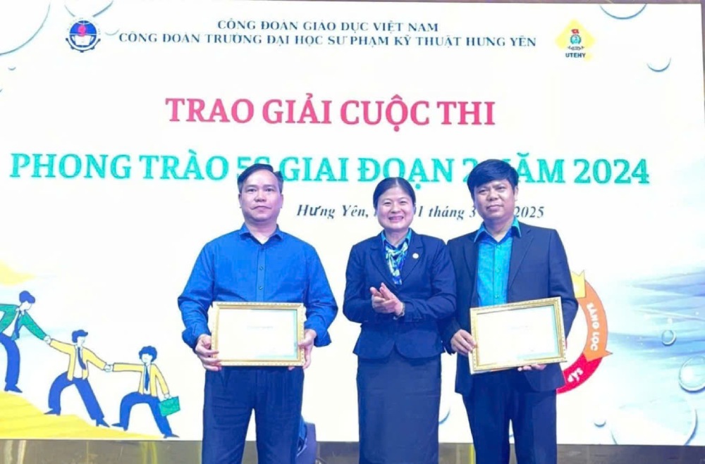 Ms. Nguyen Thi Thuy (middle of the photo) - Chairwoman of the Trade Union of Hung Yen University of Technology and Education - proposes to supplement a special protection mechanism for grassroots trade union officials. Photo: NVCC