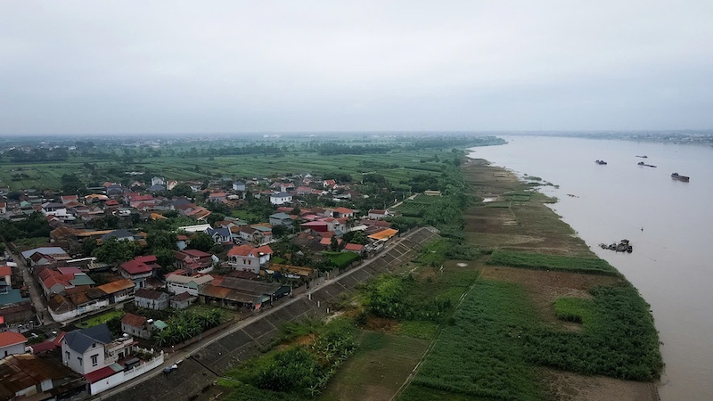 Minh Chau island commune is a locality that is frequently affected when the rainy and storm season comes. Photo: Tuan Anh