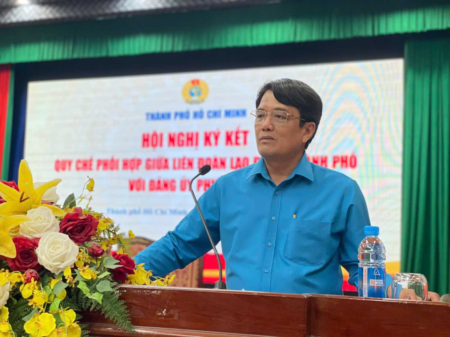 Ông Bùi Thanh Nhân - Chủ tịch LĐLĐ TPHCM. Ảnh: Đình Trọng