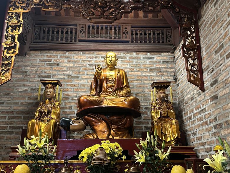Pho tượng “Sám hối” tại chùa Hòe Nhai. Ảnh: Lê Phúc