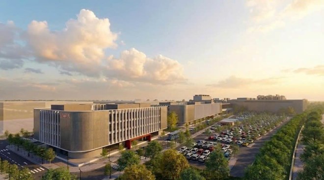 Perspective of the first semiconductor chip factory in Vietnam built by the Military Industry - Telecommunications Group (Viettel). Photo: Viettel