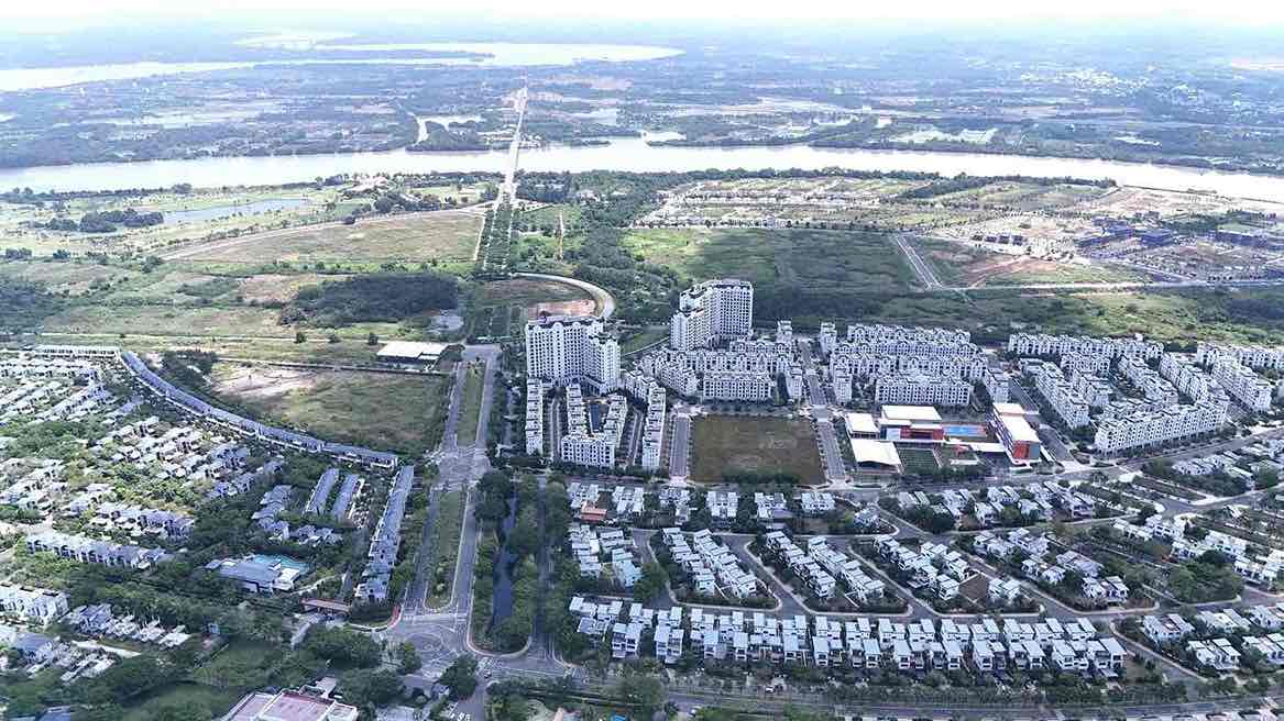 The riverside smart urban area project in Dai Phuoc commune (North and South areas), Dong Nai city has an area of more than 1,900ha. Photo: HAC