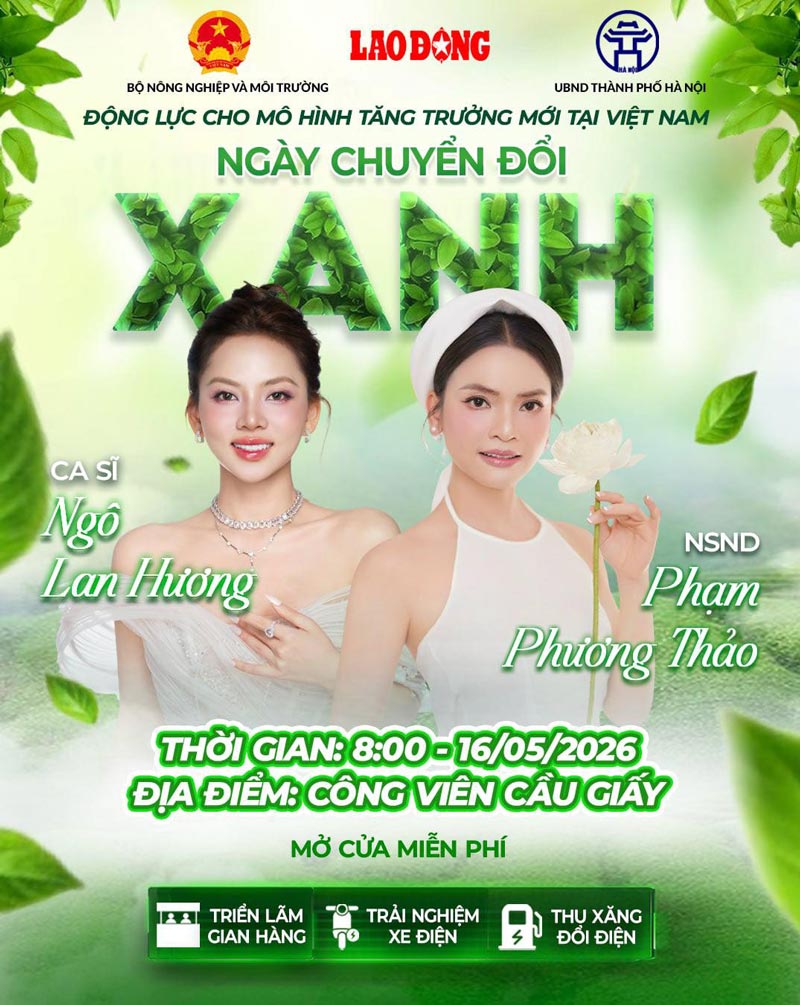 Poster of the program "Green Transformation Day 2026" with the theme "Green Transformation - Driving force for Vietnam's new growth model". Photo: Organizing Committee