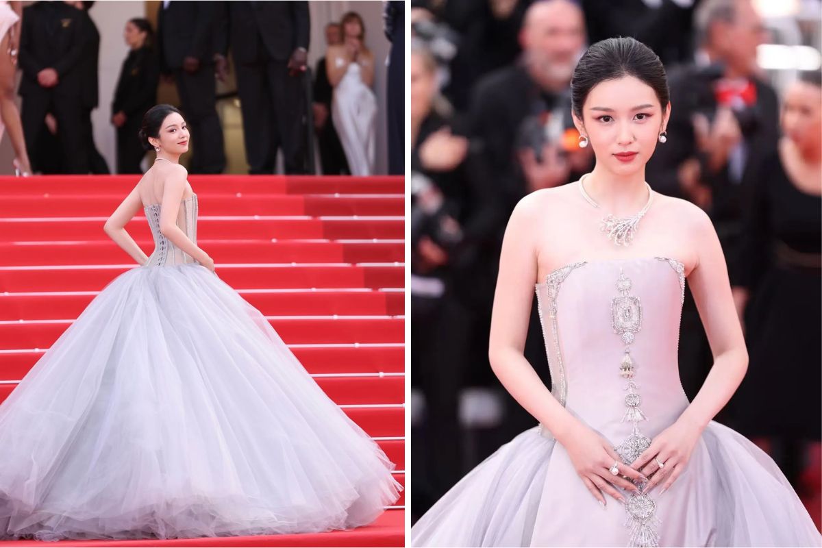 Chau Da on the red carpet of the 2026 Cannes Film Festival. Photo: NTK
