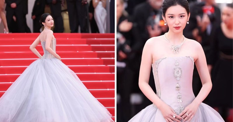 Người đẹp Trung Quốc diện váy của nhà thiết kế Việt trên thảm đỏ Cannes