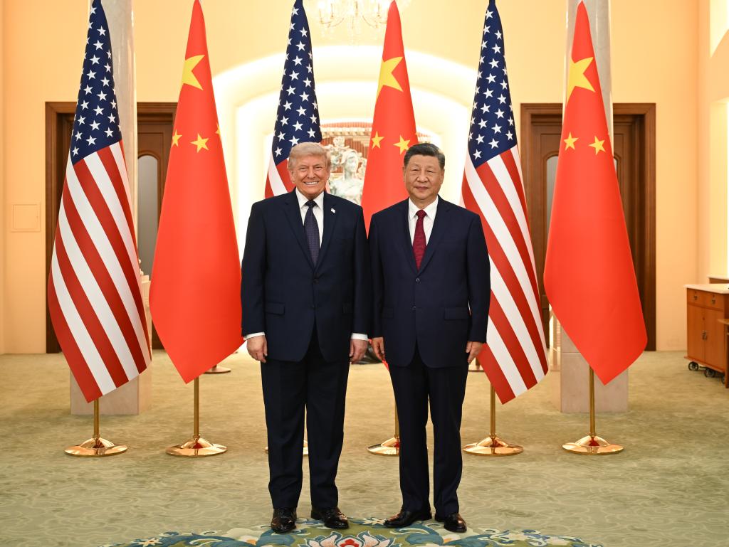 Mr. Trump reveals the content of the exchange with Mr. Xi Jinping on May 14. Photo: Xinhua