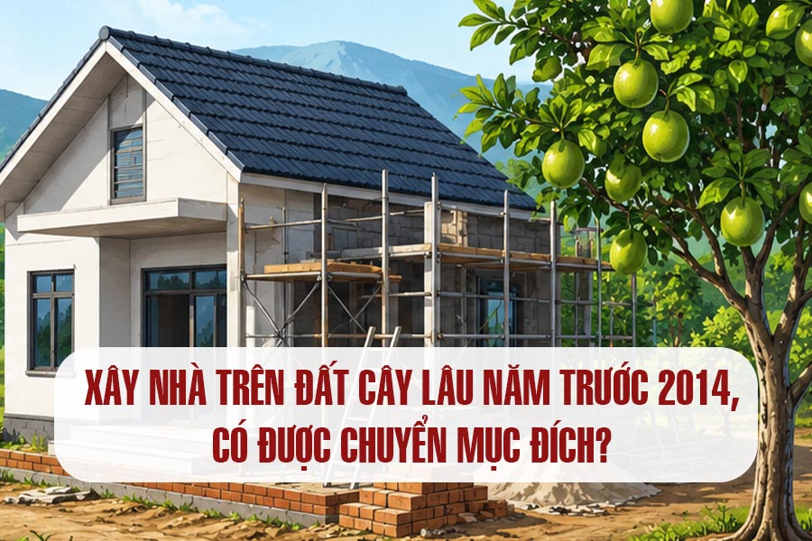 Is it possible to change the purpose of building a house on perennial tree land before 2014?