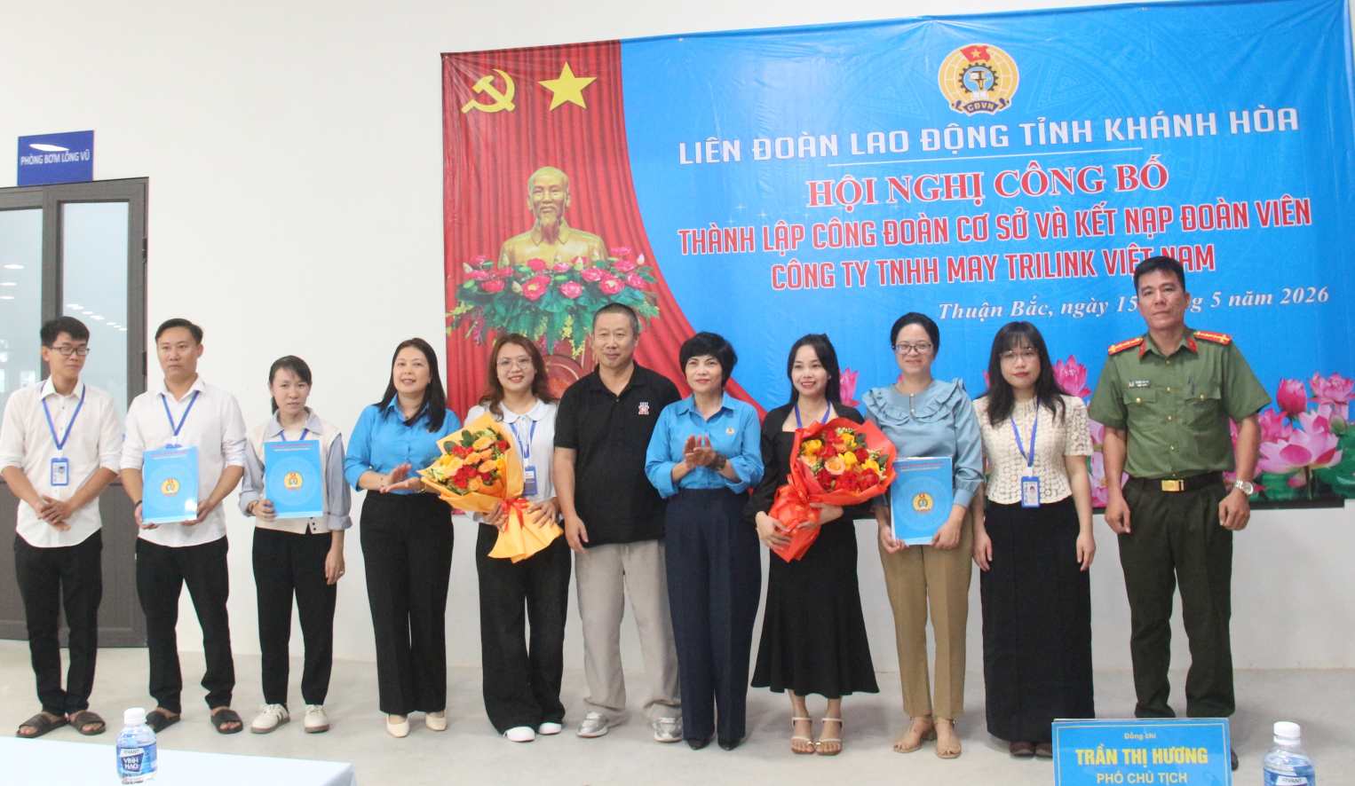 Establishment of a new grassroots trade union with 112 union members in Du Long Industrial Park, Khanh Hoa province. Photo: Phuong Linh