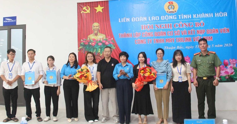 Khánh Hòa: Thành lập công đoàn cơ sở tại doanh nghiệp may FDI
