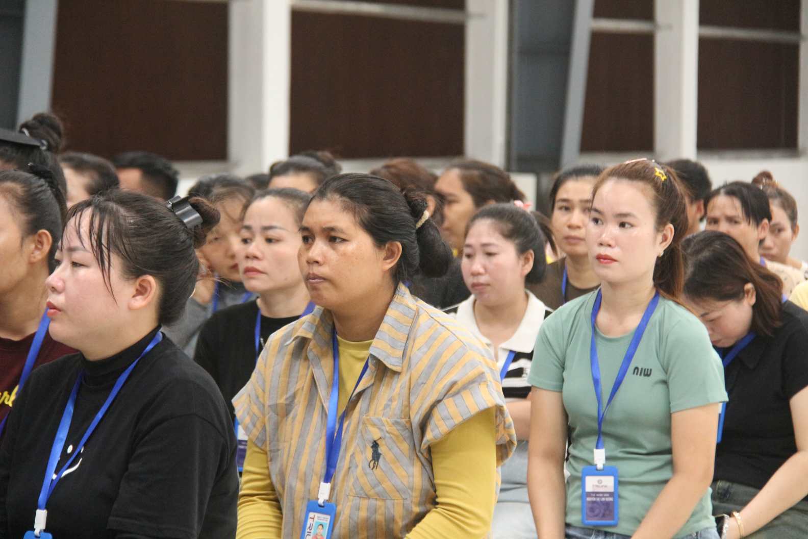 Doanh nghiệp đi vào hoạt động 112 lao động có đơn xin gia nhập công đoàn. Ảnh: Phương Linh