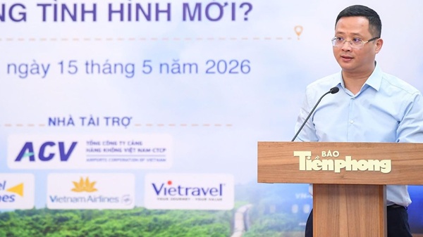 Cục trưởng Cục Hàng không Việt Nam Uông Việt Dũng phát biểu tại toạ đàm. Ảnh: Minh Hạnh 