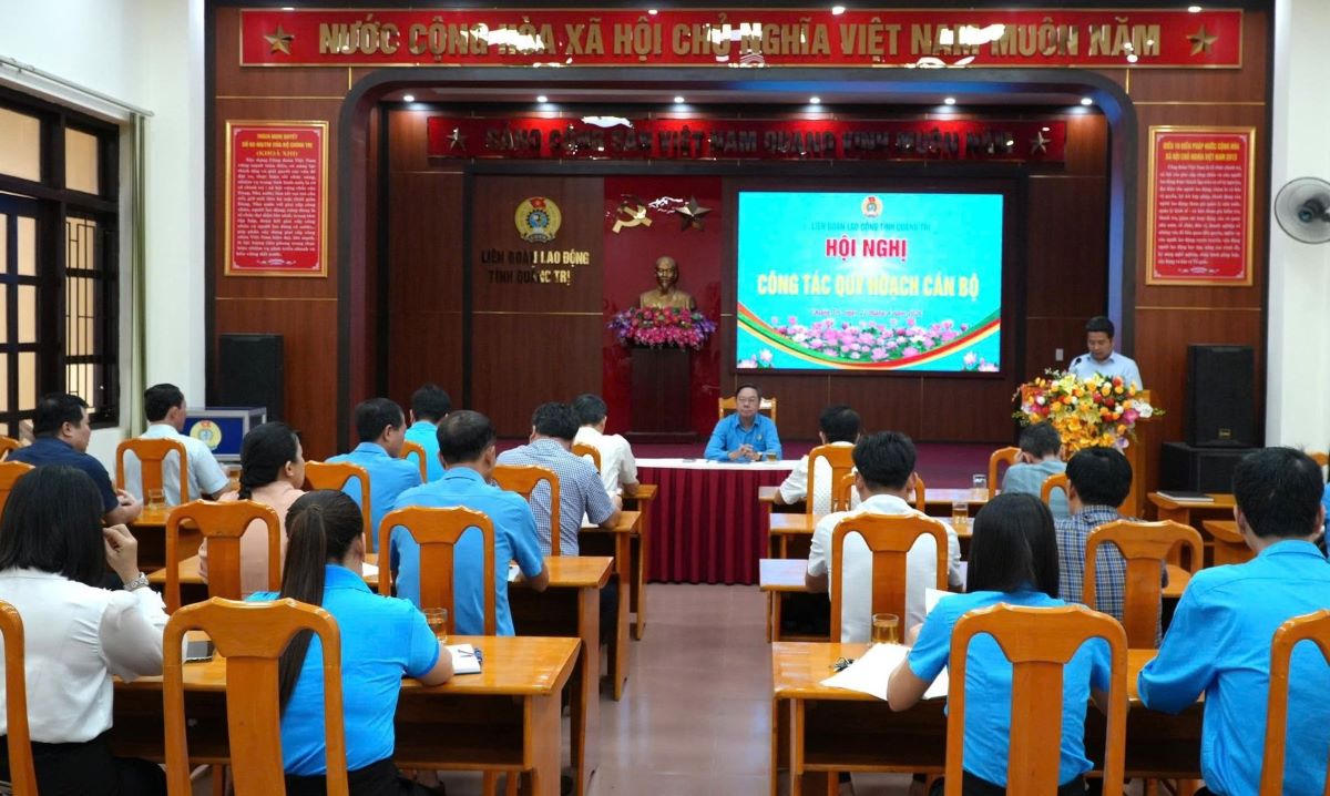 Quang Tri Provincial Trade Union organizes conference on cadre planning work. Photo: Quang Tri Provincial Trade Union