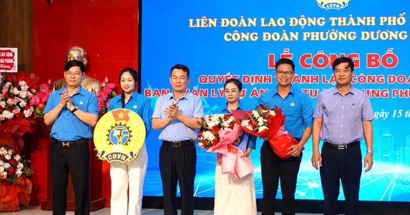 Thành lập Công đoàn cơ sở tại Ban QLDA quận Dương Kinh