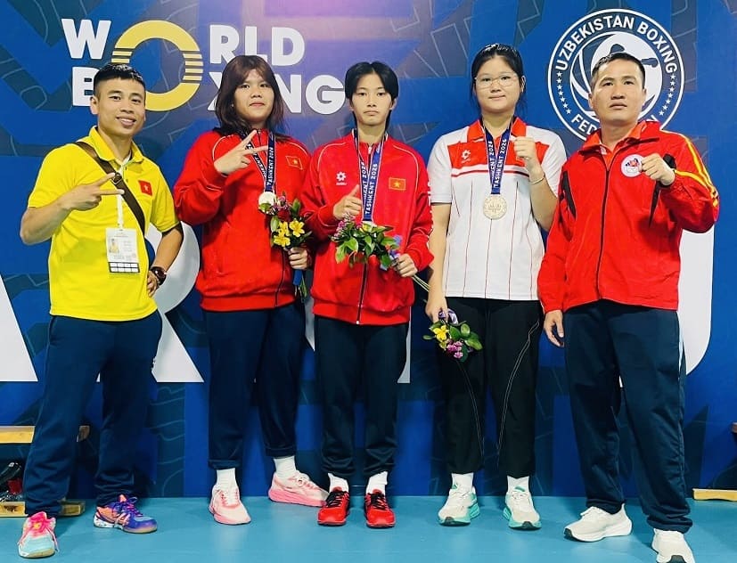 Young Vietnamese boxing athletes win medals in Uzbekistan. Photo: Vietnam Boxing Federation