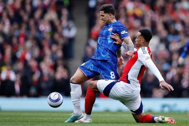 Enzo Fernandez từng ghi không ít bàn thắng quan trọng cho Chelsea.  Ảnh: AFP