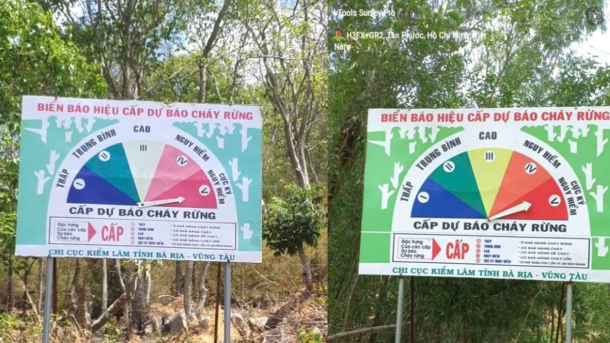 Many forest fire warning signs in Ho Chi Minh City are at their highest level. Photo: HKLPM