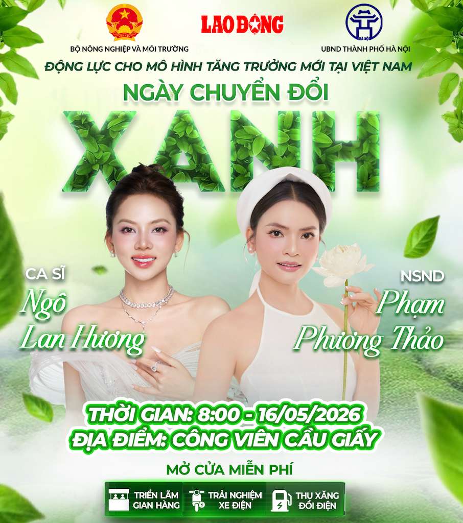 Ngày Chuyển đổi xanh năm 2026 chính thức diễn ra vào ngày 16.5.2026 tại Công viên Cầu Giấy (Hà Nội). Ảnh: PV