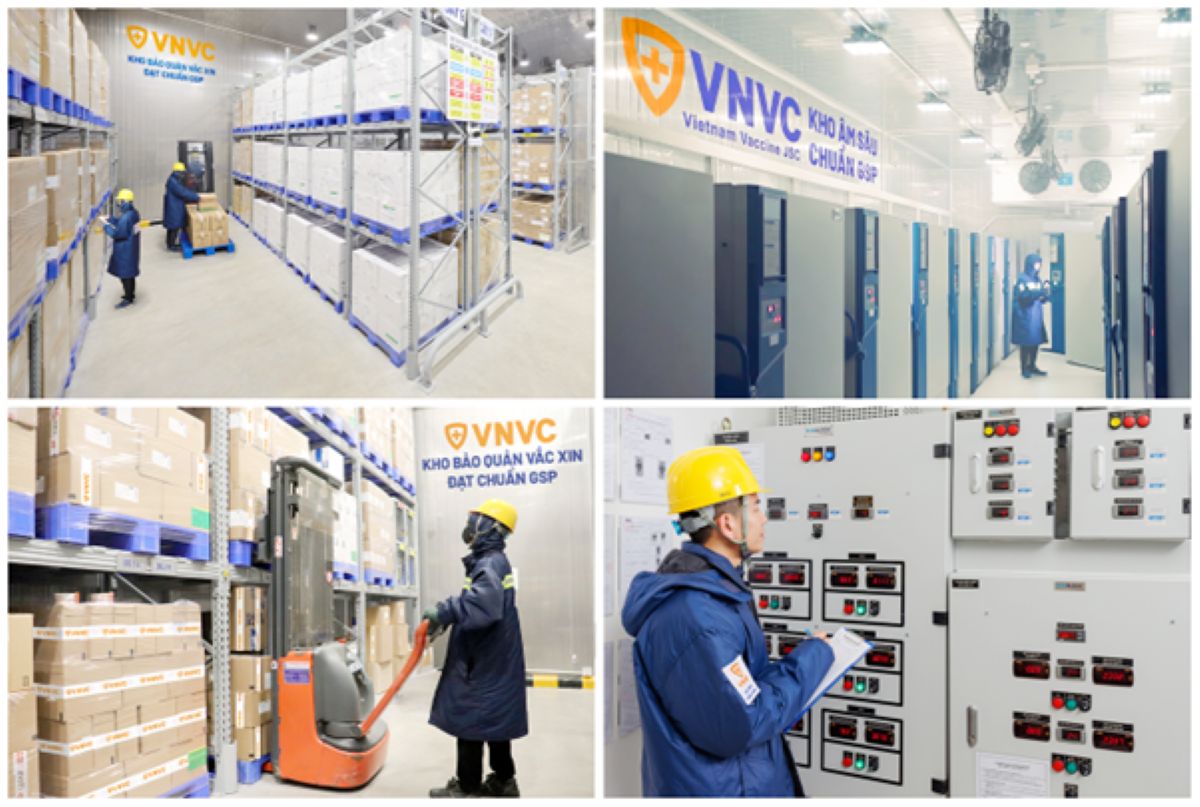 Hệ thống kho lạnh bảo quản vắc xin đạt chuẩn quốc tế GSP do VNVC trao tặng Đặc khu Côn Đảo được vận hành theo mô hình đang áp dụng tại hơn 260 trung tâm tiêm chủng VNVC trên toàn quốc. Ảnh: Minh Trung