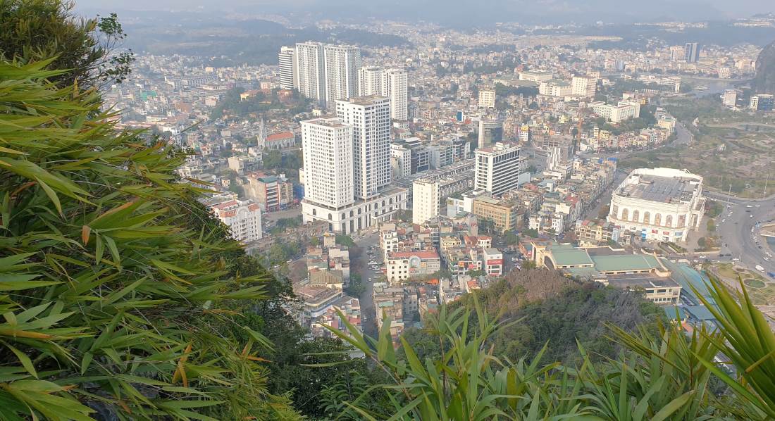 The center of the old Ha Long City, Quang Ninh province seen from the top of Bai Tho mountain. Photo: Nguyen Hung
