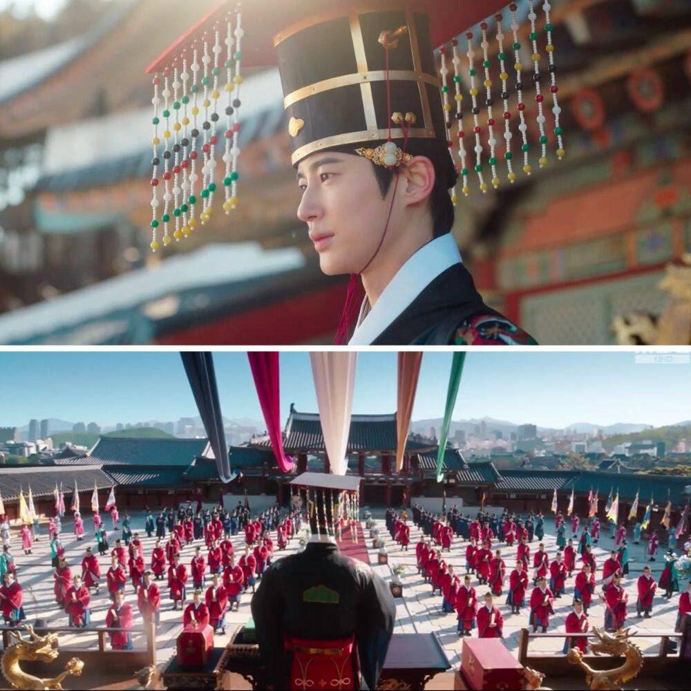 Cảnh Lee An (Byeon Woo Seok) lên ngôi gây tranh cãi. Ảnh: Nhà sản xuất