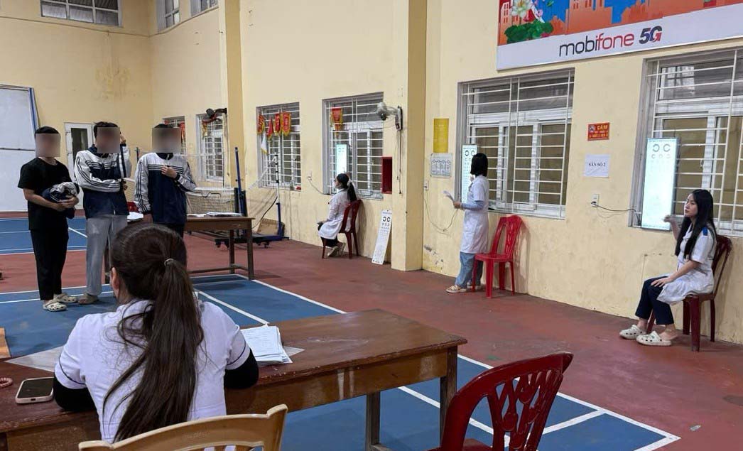 The survey results on 10,943 students in Nghe An show that the general rate of high blood pressure in students is 5.7%. Photo: Ngoc Anh