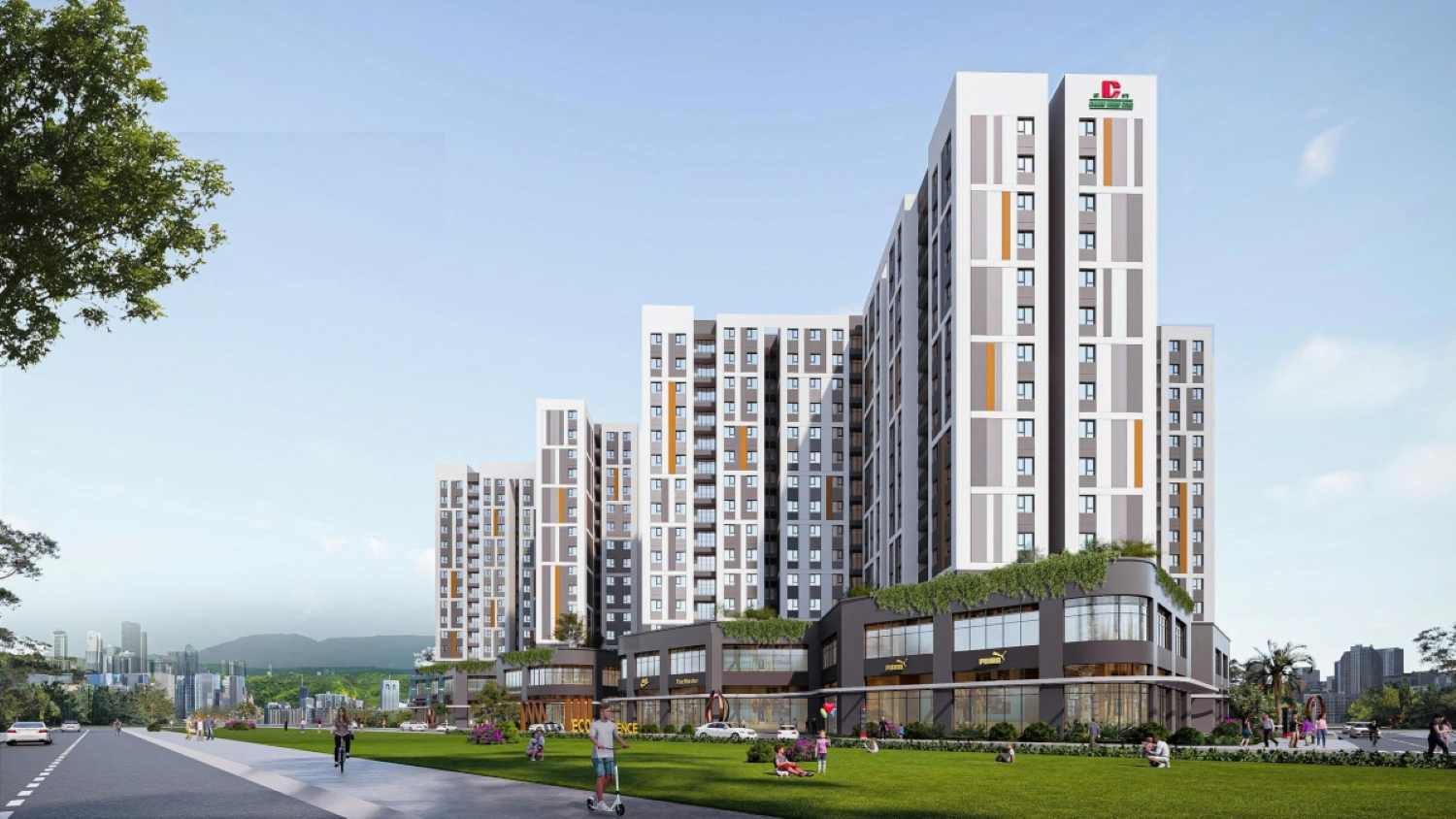 Perspective of the social housing project at land plot No. 3, area B, belonging to Cam Le bridge south residential area, Da Nang. Photo: Nam Thinh