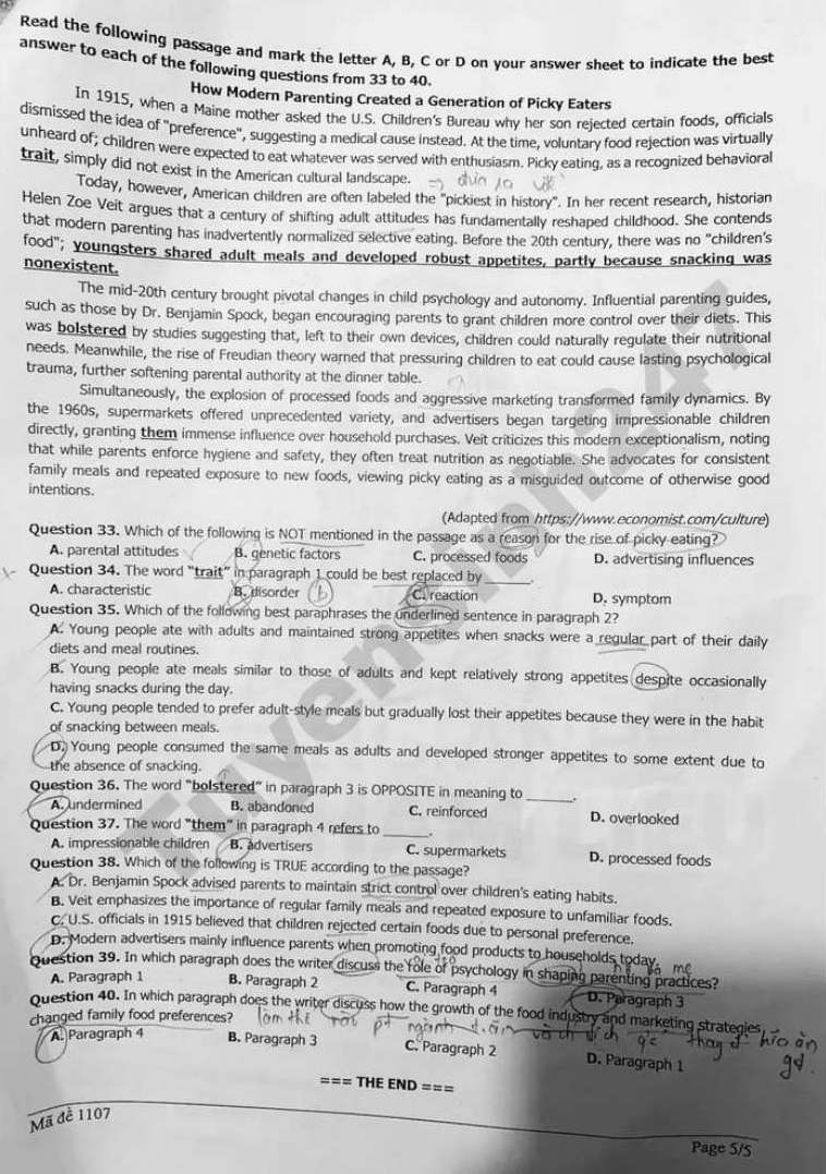 Đề thi thử tốt nghiệp THPT môn Anh 2026 - Sở GDĐT Hải Phòng (lần 2). Ảnh: Tuyensinh247  