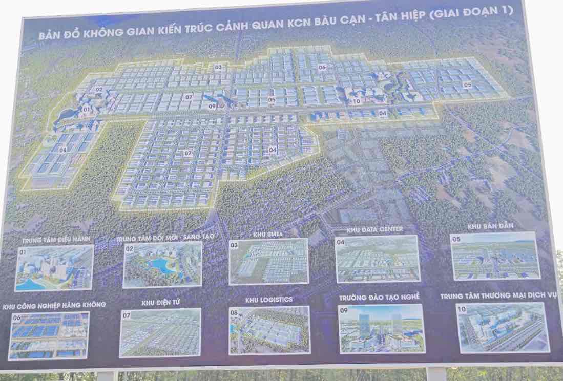 Khu công nghiệp Bàu Cạn - Tân Hiệp giai đoạn 1. Ảnh: HAC 