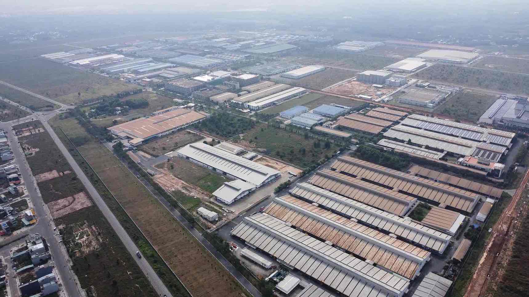 An industrial park in Dong Nai located near Long Thanh airport is operating. Photo: HAC