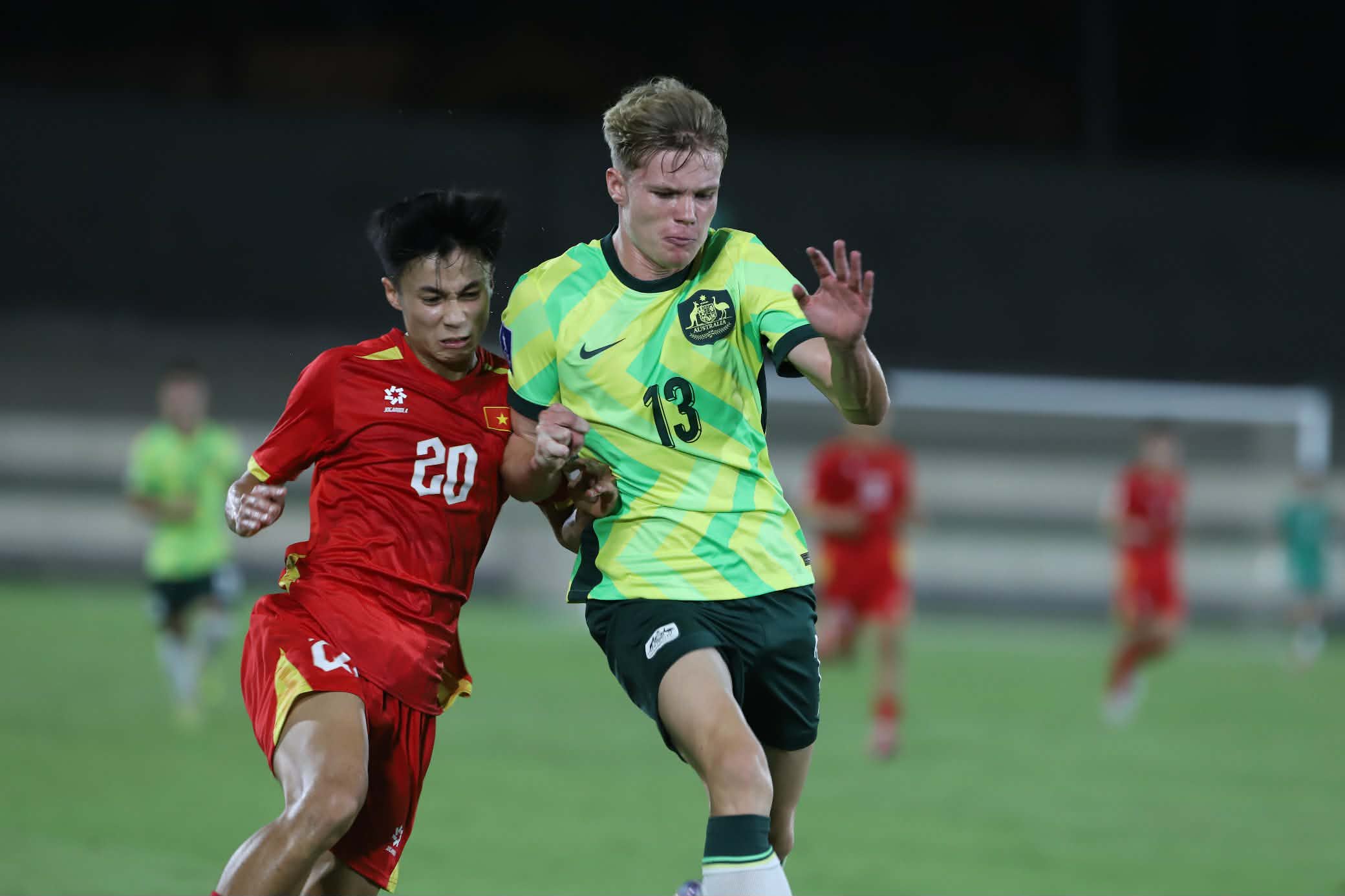 Le Vietnam U17 affronte l'Australie U17 en quarts de finale du Championnat d'Asie U17 2026. Photo: VFF