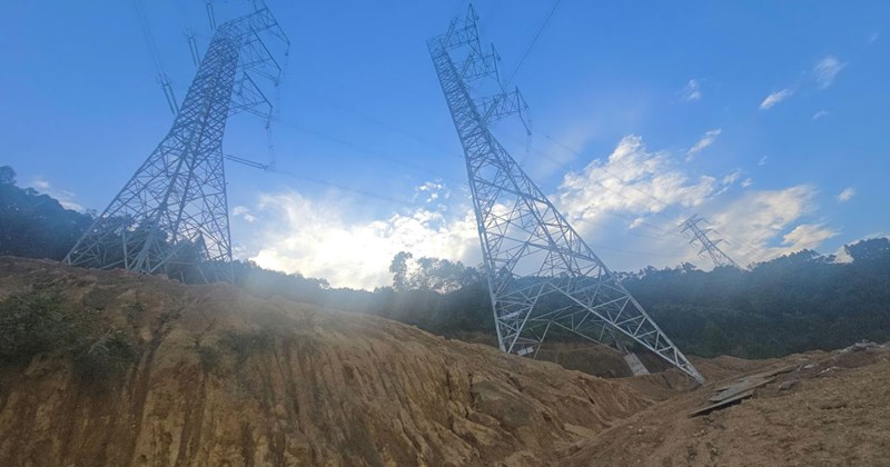 Sạt lở nghiêm trọng ảnh hưởng cột 500kV Lào Cai - Vĩnh Yên, dân lo lắng