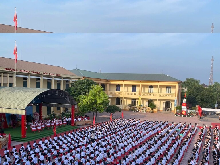 Trường Tiểu học Sông Thao (xã Cẩm Khê, tỉnh Phú Thọ) có 560 học sinh biết bơi. Ảnh: Nhà trường