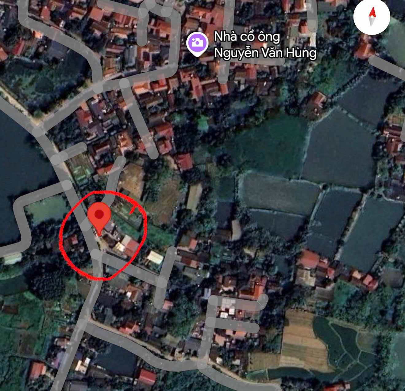 Vị trí khu vực xưởng gỗ bị cháy. Ảnh: PV chụp màn hình từ Google Map