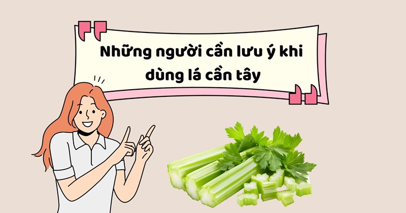 Lưu ý khi sử dụng lá cần tây