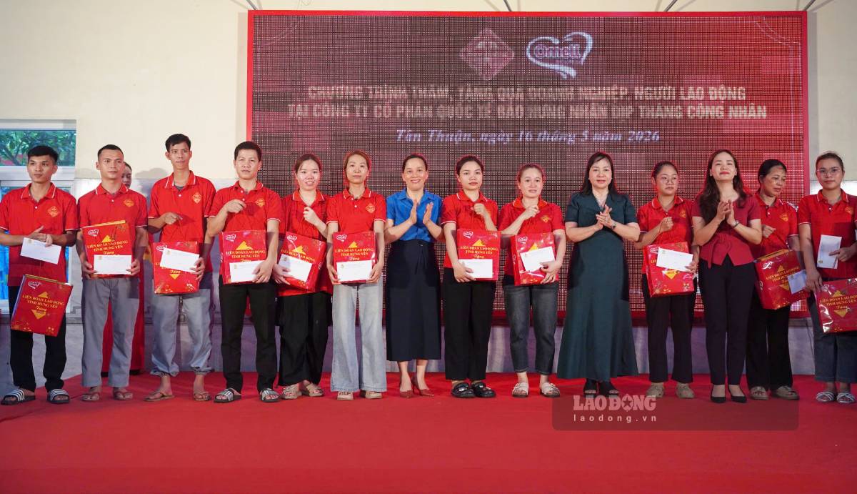 Lãnh đạo Liên đoàn Lao động tỉnh Hưng Yên và lãnh đạo công ty