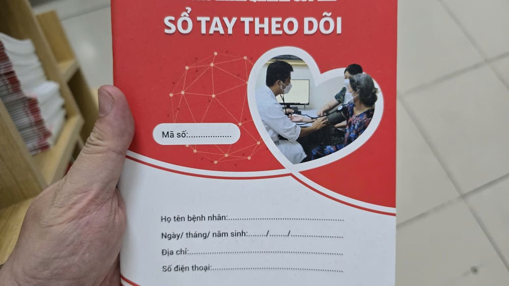 Health monitoring handbook is one of the indispensable items when visiting the hospital. Photo: Tuan Dat