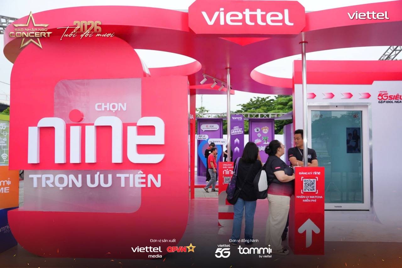 Gian hàng 5G Viettel với trải nghiệm “chuẩn thương gia“. Ảnh: Viettel.