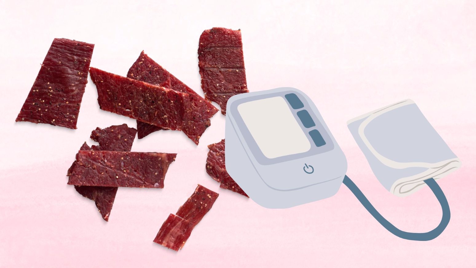 Eating a lot of dried beef causes high blood pressure. Graphics: Thanh Thanh