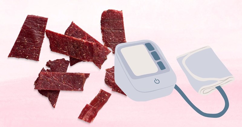 Ăn nhiều thịt bò khô làm tăng huyết áp