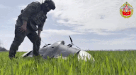 Russian soldiers launch UAV to attack Ukrainian stronghold. Photo: Russian Ministry of Defense
