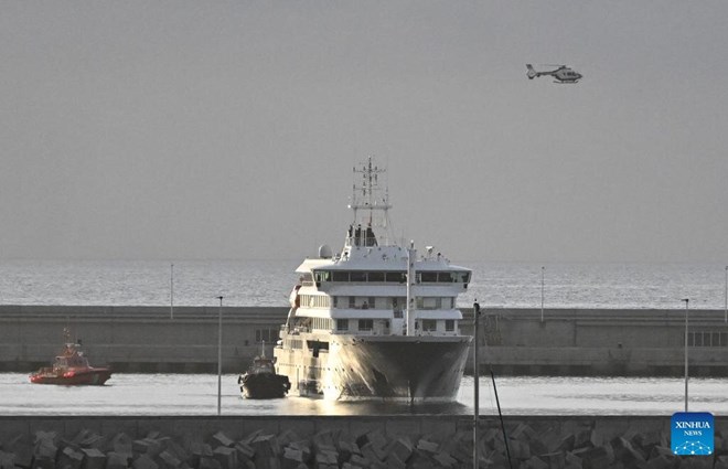 Cruise ship MV Hondius, where the hantavirus outbreak occurred. Photo: Xinhua